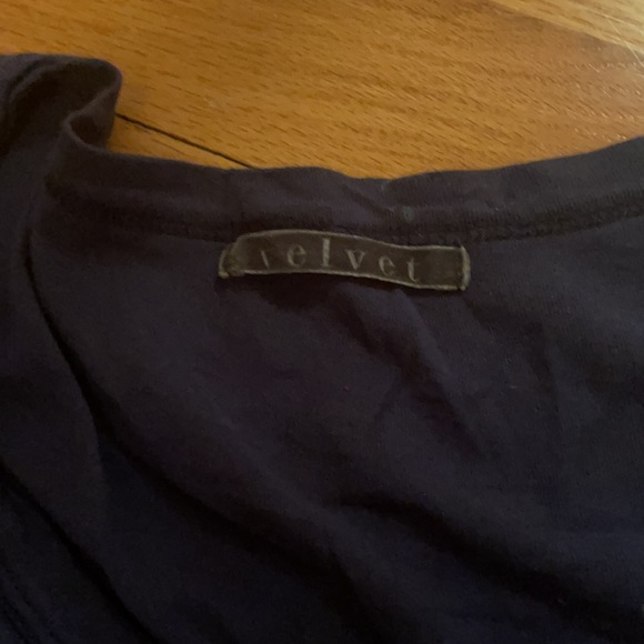 Velvet navy cotton long sleeve - Picture 5 of 6
